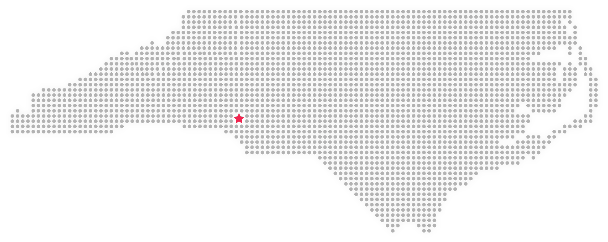 a map of where the best charlotte web designer is located